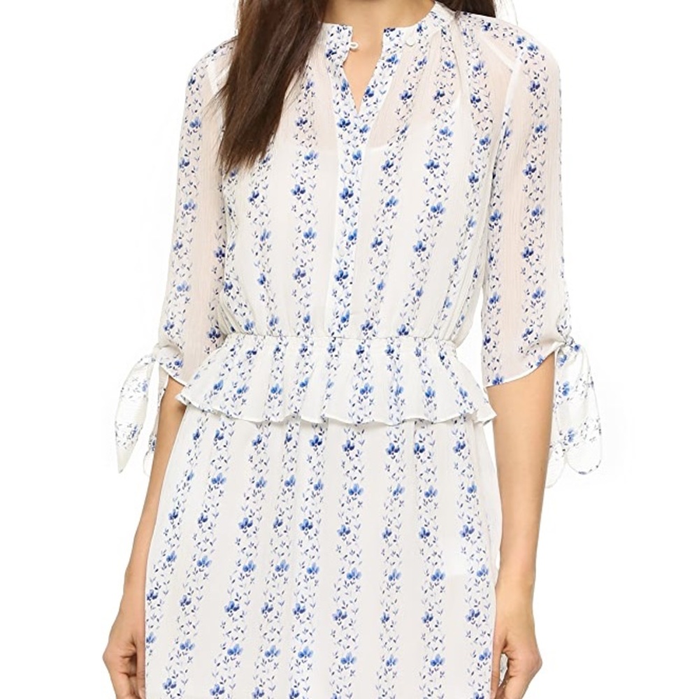 club monaco ayuek silk floral crepe dress 2 $229 - Picture 3 of 10